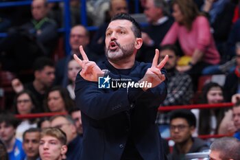 2024-04-28 - Alessandro Magro, head coach Germani Brescia - EA7 EMPORIO ARMANI MILANO VS GERMANI BRESCIA - ITALIAN SERIE A - BASKETBALL