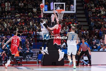 2024-04-28 - David Cournooh (Germani Brescia) & Nicolo Melli (EA7 Emporio Armani Olimpia Milano) - EA7 EMPORIO ARMANI MILANO VS GERMANI BRESCIA - ITALIAN SERIE A - BASKETBALL