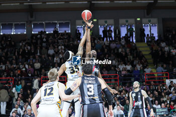 28/04/2024 - # 35 TaShawn Thomas (Bertram Derthona Basket Tortona) and #42 Dunston Bryant (Virtus Segafredo Bologna) - BERTRAM DERTHONA TORTONA VS VIRTUS SEGAFREDO BOLOGNA - SERIE A ITALIA - BASKET