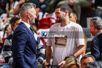 28/04/2024 - Rimantas Kaukenas and Federico Mussini - UNAHOTELS REGGIO EMILIA VS GEVI NAPOLI BASKET - SERIE A ITALIA - BASKET