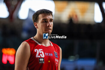 28/04/2024 - Hugo Besson #25 of Pallacanestro Varese OpenJobMetis looks on during LBA Lega Basket A 2023/24 Regular Season game between Pallacanestro Varese OpenJobMetis and Nutribullet Treviso Basket at Itelyum Arena, Varese, Italy on April 28, 2024 - OPENJOBMETIS VARESE VS NUTRIBULLET TREVISO BASKET - SERIE A ITALIA - BASKET