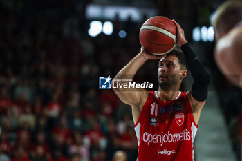 2024-04-28 - Davide Moretti #11 of Pallacanestro Varese OpenJobMetis seen in action during LBA Lega Basket A 2023/24 Regular Season game between Pallacanestro Varese OpenJobMetis and Nutribullet Treviso Basket at Itelyum Arena, Varese, Italy on April 28, 2024 - OPENJOBMETIS VARESE VS NUTRIBULLET TREVISO BASKET - ITALIAN SERIE A - BASKETBALL