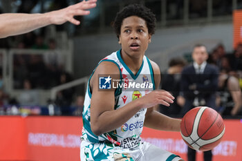 28/04/2024 - Charlie Edward Moore of Estra Pistoia in action during the match between Dolomiti Energia Trentino and Estra Pistoia, 29th days of regular season of A1 Italian Basketball Championship 2023/2024 at il T Quotidiano Arena on April 28, 2024, Trento, Italy. - DOLOMITI ENERGIA TRENTINO VS ESTRA PISTOIA - SERIE A ITALIA - BASKET