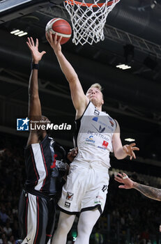 2024-05-11 - Arturs Strautins (Tortona) during the LBA during game 1 of the playoffs of the Italian Serie A1 basketball championship Segafredo Virtus Bologna Vs. Bertram Derthona Tortona at Segafredo Arena, Bologna, Italy, May 11, 2024 - Photo: Michele Nucci - PLAYOFF - VIRTUS SEGAFREDO BOLOGNA VS BERTRAM DERTHONA TORTONA - ITALIAN SERIE A - BASKETBALL