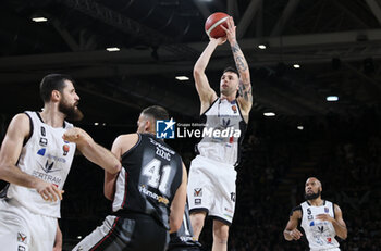 2024-05-11 - Tommaso Baldasso (Tortona) during the LBA during game 1 of the playoffs of the Italian Serie A1 basketball championship Segafredo Virtus Bologna Vs. Bertram Derthona Tortona at Segafredo Arena, Bologna, Italy, May 11, 2024 - Photo: Michele Nucci - PLAYOFF - VIRTUS SEGAFREDO BOLOGNA VS BERTRAM DERTHONA TORTONA - ITALIAN SERIE A - BASKETBALL