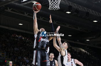 2024-05-11 - Iffe Lundberg (Bologna) during the LBA during game 1 of the playoffs of the Italian Serie A1 basketball championship Segafredo Virtus Bologna Vs. Bertram Derthona Tortona at Segafredo Arena, Bologna, Italy, May 11, 2024 - Photo: Michele Nucci - PLAYOFF - VIRTUS SEGAFREDO BOLOGNA VS BERTRAM DERTHONA TORTONA - ITALIAN SERIE A - BASKETBALL