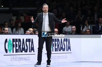 2024-05-11 - Luca Banchi (head coach of Virtus Bologna) during the LBA during game 1 of the playoffs of the Italian Serie A1 basketball championship Segafredo Virtus Bologna Vs. Bertram Derthona Tortona at Segafredo Arena, Bologna, Italy, May 11, 2024 - Photo: Michele Nucci - PLAYOFF - VIRTUS SEGAFREDO BOLOGNA VS BERTRAM DERTHONA TORTONA - ITALIAN SERIE A - BASKETBALL