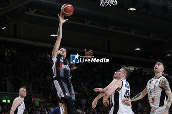 2024-05-11 - Iffe Lundberg (Bologna) during the LBA during game 1 of the playoffs of the Italian Serie A1 basketball championship Segafredo Virtus Bologna Vs. Bertram Derthona Tortona at Segafredo Arena, Bologna, Italy, May 11, 2024 - Photo: Michele Nucci - PLAYOFF - VIRTUS SEGAFREDO BOLOGNA VS BERTRAM DERTHONA TORTONA - ITALIAN SERIE A - BASKETBALL