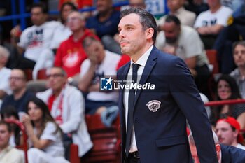 2024-05-12 - Paolo Galbiati, head coach Dolomiti Energia Trento - PLAYOFF - EA7 EMPORIO ARMANI MILANO VS DOLOMITI ENERGIA TRENTO - ITALIAN SERIE A - BASKETBALL