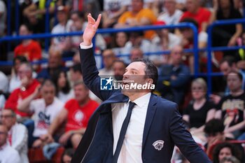 2024-05-12 - Paolo Galbiati, head coach Dolomiti Energia Trento - PLAYOFF - EA7 EMPORIO ARMANI MILANO VS DOLOMITI ENERGIA TRENTO - ITALIAN SERIE A - BASKETBALL