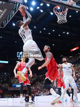 2024-05-12 - Derek Cooke Jr (Dolomiti Energia Trento) & Nicolo Melli (EA7 Emporio Armani Olimpia Milano) - PLAYOFF - EA7 EMPORIO ARMANI MILANO VS DOLOMITI ENERGIA TRENTO - ITALIAN SERIE A - BASKETBALL