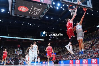 2024-05-12 - Quinn Ellis (Dolomiti Energia Trento) & Nicolo Melli (EA7 Emporio Armani Olimpia Milano) - PLAYOFF - EA7 EMPORIO ARMANI MILANO VS DOLOMITI ENERGIA TRENTO - ITALIAN SERIE A - BASKETBALL