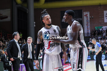 2024-05-18 - #23 Hackett Daniel (Virtus Segafredo Bologna) and #55 Abass Awudu (Virtus Segafredo Bologna) - PLAYOFF - BERTRAM DERTHONA TORTONA VS VIRTUS SEGAFREDO BOLOGNA - ITALIAN SERIE A - BASKETBALL