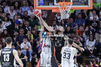 2024-05-18 - # 0 Andrea Zerini (Bertram Derthona Basket Tortona) and #00 Cordineir Isaia (Virtus Segafredo Bologna) - PLAYOFF - BERTRAM DERTHONA TORTONA VS VIRTUS SEGAFREDO BOLOGNA - ITALIAN SERIE A - BASKETBALL