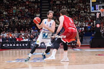 2024-05-27 - Amedeo Della Valle (Germani Brescia) & Nicolo Melli (EA7 Emporio Armani Olimpia Milano) - EA7 EMPORIO ARMANI MILANO VS GERMANI BRESCIA - ITALIAN SERIE A - BASKETBALL