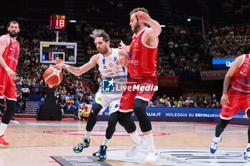 2024-05-27 - Amedeo Della Valle (Germani Brescia) & Nicolo Melli (EA7 Emporio Armani Olimpia Milano) - EA7 EMPORIO ARMANI MILANO VS GERMANI BRESCIA - ITALIAN SERIE A - BASKETBALL