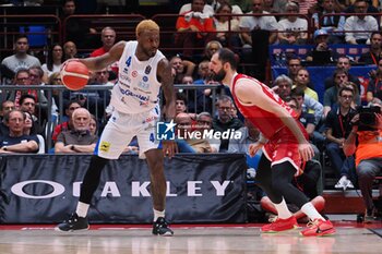 2024-05-27 - Jason Burnell (Germani Brescia) & Johannes Voigtmann (EA7 Emporio Armani Olimpia Milano) - EA7 EMPORIO ARMANI MILANO VS GERMANI BRESCIA - ITALIAN SERIE A - BASKETBALL