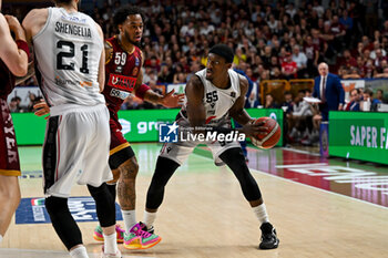 2024-05-29 - Virtus Segrafedo Bologna ’s Awudu Abass portrait in action - UMANA REYER VENEZIA VS VIRTUS SEGAFREDO BOLOGNA - ITALIAN SERIE A - BASKETBALL