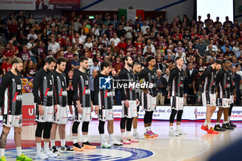 2024-05-29 - Virtus Segrafedo Bologna lined up for the national anthems ceremony - UMANA REYER VENEZIA VS VIRTUS SEGAFREDO BOLOGNA - ITALIAN SERIE A - BASKETBALL