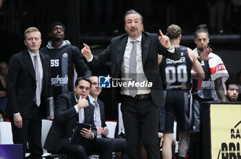 2024-05-26 - Luca Banchi (head coach of Segafredo Virtus Bologna) during the LBA italian A1 series basketball championship match 2 of the playoffs semifinals Segafredo Virtus Bologna Vs. Umana Reyer Venezia at Segafredo Arena, Bologna, Italy, May 26, 2024 - Photo: Michele Nucci - VIRTUS BOLOGNA VS REYER VENEZIA - ITALIAN SERIE A - BASKETBALL