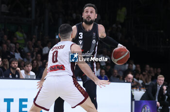 2024-05-26 - Marco Belinelli (Segafredo Virtus Bologna) in action thwarted by Marco Spissu (Umana Reyer Venezia) during the LBA italian A1 series basketball championship match 2 of the playoffs semifinals Segafredo Virtus Bologna Vs. Umana Reyer Venezia at Segafredo Arena, Bologna, Italy, May 26, 2024 - Photo: Michele Nucci - VIRTUS BOLOGNA VS REYER VENEZIA - ITALIAN SERIE A - BASKETBALL