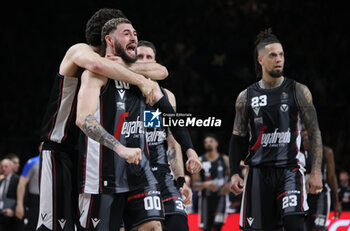 2024-05-26 - Isaia Cordinier (Segafredo Virtus Bologna) and Alessandro Pajola (Segafredo Virtus Bologna) during the LBA italian A1 series basketball championship match 2 of the playoffs semifinals Segafredo Virtus Bologna Vs. Umana Reyer Venezia at Segafredo Arena, Bologna, Italy, May 26, 2024 - Photo: Michele Nucci - VIRTUS BOLOGNA VS REYER VENEZIA - ITALIAN SERIE A - BASKETBALL