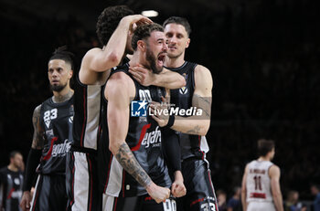 2024-05-26 - Isaia Cordinier (Segafredo Virtus Bologna) and Achille Polonara (Segafredo Virtus Bologna) during the LBA italian A1 series basketball championship match 2 of the playoffs semifinals Segafredo Virtus Bologna Vs. Umana Reyer Venezia at Segafredo Arena, Bologna, Italy, May 26, 2024 - Photo: Michele Nucci - VIRTUS BOLOGNA VS REYER VENEZIA - ITALIAN SERIE A - BASKETBALL