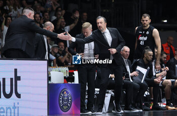 2024-06-06 - Luca Banchi (head coach of Bologna) during race 1 of the playoffs final game of the LBA Italian basketball championship Segafredo Virtus Bologna vs EA7 Emporio Armani Olimpia Milano at Segafredo Arena, Bologna, Italy, June 06, 2024 - photo Michele Nucci - RACE 1 FINAL / VIRTUS SEGAFREDO BOLOGNA VS EA7 EMPORIO ARMANI MILANO - ITALIAN SERIE A - BASKETBALL