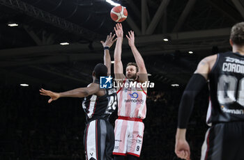 2024-06-06 - Nicolo' Melli (Milano) during race 1 of the playoffs final game of the LBA Italian basketball championship Segafredo Virtus Bologna vs EA7 Emporio Armani Olimpia Milano at Segafredo Arena, Bologna, Italy, June 06, 2024 - photo Michele Nucci - RACE 1 FINAL / VIRTUS SEGAFREDO BOLOGNA VS EA7 EMPORIO ARMANI MILANO - ITALIAN SERIE A - BASKETBALL