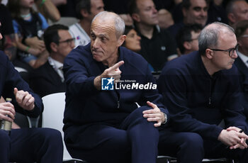 2024-06-06 - Ettore Messina (head coach of Milano) during race 1 of the playoffs final game of the LBA Italian basketball championship Segafredo Virtus Bologna vs EA7 Emporio Armani Olimpia Milano at Segafredo Arena, Bologna, Italy, June 06, 2024 - photo Michele Nucci - RACE 1 FINAL / VIRTUS SEGAFREDO BOLOGNA VS EA7 EMPORIO ARMANI MILANO - ITALIAN SERIE A - BASKETBALL