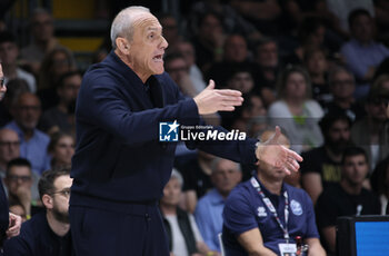 2024-06-06 - Ettore Messina (head coach of Milano) during race 1 of the playoffs final game of the LBA Italian basketball championship Segafredo Virtus Bologna vs EA7 Emporio Armani Olimpia Milano at Segafredo Arena, Bologna, Italy, June 06, 2024 - photo Michele Nucci - RACE 1 FINAL / VIRTUS SEGAFREDO BOLOGNA VS EA7 EMPORIO ARMANI MILANO - ITALIAN SERIE A - BASKETBALL