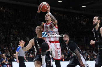 2024-06-06 - Shabazz Napier (Milano) during race 1 of the playoffs final game of the LBA Italian basketball championship Segafredo Virtus Bologna vs EA7 Emporio Armani Olimpia Milano at Segafredo Arena, Bologna, Italy, June 06, 2024 - photo Michele Nucci - RACE 1 FINAL / VIRTUS SEGAFREDO BOLOGNA VS EA7 EMPORIO ARMANI MILANO - ITALIAN SERIE A - BASKETBALL