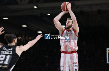 2024-06-06 - Nicolo' Melli (Milano) during race 1 of the playoffs final game of the LBA Italian basketball championship Segafredo Virtus Bologna vs EA7 Emporio Armani Olimpia Milano at Segafredo Arena, Bologna, Italy, June 06, 2024 - photo Michele Nucci - RACE 1 FINAL / VIRTUS SEGAFREDO BOLOGNA VS EA7 EMPORIO ARMANI MILANO - ITALIAN SERIE A - BASKETBALL