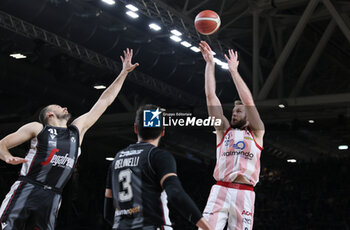 2024-06-06 - Nicolo' Melli (Milano) during race 1 of the playoffs final game of the LBA Italian basketball championship Segafredo Virtus Bologna vs EA7 Emporio Armani Olimpia Milano at Segafredo Arena, Bologna, Italy, June 06, 2024 - photo Michele Nucci - RACE 1 FINAL / VIRTUS SEGAFREDO BOLOGNA VS EA7 EMPORIO ARMANI MILANO - ITALIAN SERIE A - BASKETBALL