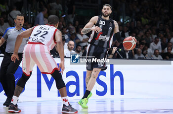 2024-06-06 - Isaia Cordinier (Bologna) during race 1 of the playoffs final game of the LBA Italian basketball championship Segafredo Virtus Bologna vs EA7 Emporio Armani Olimpia Milano at Segafredo Arena, Bologna, Italy, June 06, 2024 - photo Michele Nucci - RACE 1 FINAL / VIRTUS SEGAFREDO BOLOGNA VS EA7 EMPORIO ARMANI MILANO - ITALIAN SERIE A - BASKETBALL