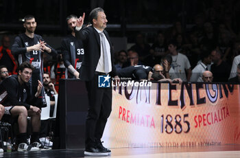 2024-06-06 - Luca Banchi (head coach of Bologna) during race 1 of the playoffs final game of the LBA Italian basketball championship Segafredo Virtus Bologna vs EA7 Emporio Armani Olimpia Milano at Segafredo Arena, Bologna, Italy, June 06, 2024 - photo Michele Nucci - RACE 1 FINAL / VIRTUS SEGAFREDO BOLOGNA VS EA7 EMPORIO ARMANI MILANO - ITALIAN SERIE A - BASKETBALL