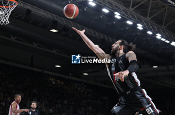 2024-06-06 - Tornike Shengelia (Bologna) during race 1 of the playoffs final game of the LBA Italian basketball championship Segafredo Virtus Bologna vs EA7 Emporio Armani Olimpia Milano at Segafredo Arena, Bologna, Italy, June 06, 2024 - photo Michele Nucci - RACE 1 FINAL / VIRTUS SEGAFREDO BOLOGNA VS EA7 EMPORIO ARMANI MILANO - ITALIAN SERIE A - BASKETBALL