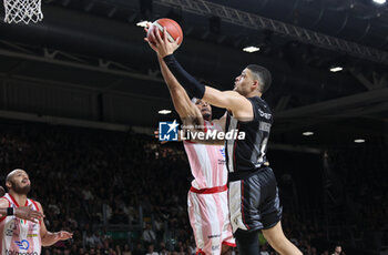 2024-06-06 - Iffe Lundberg (Bologna) during race 1 of the playoffs final game of the LBA Italian basketball championship Segafredo Virtus Bologna vs EA7 Emporio Armani Olimpia Milano at Segafredo Arena, Bologna, Italy, June 06, 2024 - photo Michele Nucci - RACE 1 FINAL / VIRTUS SEGAFREDO BOLOGNA VS EA7 EMPORIO ARMANI MILANO - ITALIAN SERIE A - BASKETBALL