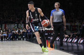 2024-06-06 - Iffe Lundberg (Bologna) during race 1 of the playoffs final game of the LBA Italian basketball championship Segafredo Virtus Bologna vs EA7 Emporio Armani Olimpia Milano at Segafredo Arena, Bologna, Italy, June 06, 2024 - photo Michele Nucci - RACE 1 FINAL / VIRTUS SEGAFREDO BOLOGNA VS EA7 EMPORIO ARMANI MILANO - ITALIAN SERIE A - BASKETBALL