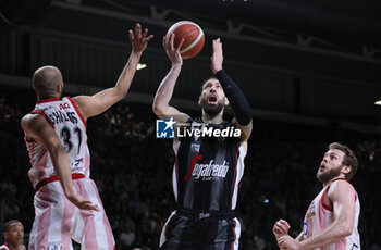 2024-06-06 - Tornike Shengelia (Bologna) during race 1 of the playoffs final game of the LBA Italian basketball championship Segafredo Virtus Bologna vs EA7 Emporio Armani Olimpia Milano at Segafredo Arena, Bologna, Italy, June 06, 2024 - photo Michele Nucci - RACE 1 FINAL / VIRTUS SEGAFREDO BOLOGNA VS EA7 EMPORIO ARMANI MILANO - ITALIAN SERIE A - BASKETBALL