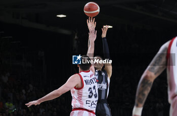 2024-06-06 - Iffe Lundberg (Bologna) during race 1 of the playoffs final game of the LBA Italian basketball championship Segafredo Virtus Bologna vs EA7 Emporio Armani Olimpia Milano at Segafredo Arena, Bologna, Italy, June 06, 2024 - photo Michele Nucci - RACE 1 FINAL / VIRTUS SEGAFREDO BOLOGNA VS EA7 EMPORIO ARMANI MILANO - ITALIAN SERIE A - BASKETBALL