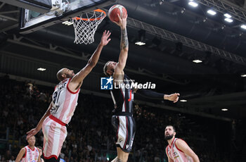 2024-06-06 - Isaia Cordinier (Bologna) during race 1 of the playoffs final game of the LBA Italian basketball championship Segafredo Virtus Bologna vs EA7 Emporio Armani Olimpia Milano at Segafredo Arena, Bologna, Italy, June 06, 2024 - photo Michele Nucci - RACE 1 FINAL / VIRTUS SEGAFREDO BOLOGNA VS EA7 EMPORIO ARMANI MILANO - ITALIAN SERIE A - BASKETBALL