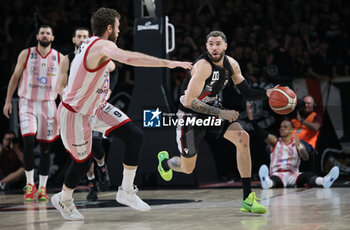 2024-06-06 - Isaia Cordinier (Bologna) during race 1 of the playoffs final game of the LBA Italian basketball championship Segafredo Virtus Bologna vs EA7 Emporio Armani Olimpia Milano at Segafredo Arena, Bologna, Italy, June 06, 2024 - photo Michele Nucci - RACE 1 FINAL / VIRTUS SEGAFREDO BOLOGNA VS EA7 EMPORIO ARMANI MILANO - ITALIAN SERIE A - BASKETBALL