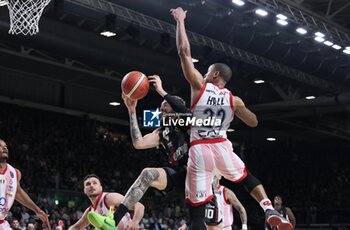 2024-06-06 - Isaia Cordinier (Bologna) during race 1 of the playoffs final game of the LBA Italian basketball championship Segafredo Virtus Bologna vs EA7 Emporio Armani Olimpia Milano at Segafredo Arena, Bologna, Italy, June 06, 2024 - photo Michele Nucci - RACE 1 FINAL / VIRTUS SEGAFREDO BOLOGNA VS EA7 EMPORIO ARMANI MILANO - ITALIAN SERIE A - BASKETBALL