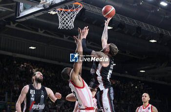 2024-06-06 - Isaia Cordinier (Bologna) during race 1 of the playoffs final game of the LBA Italian basketball championship Segafredo Virtus Bologna vs EA7 Emporio Armani Olimpia Milano at Segafredo Arena, Bologna, Italy, June 06, 2024 - photo Michele Nucci - RACE 1 FINAL / VIRTUS SEGAFREDO BOLOGNA VS EA7 EMPORIO ARMANI MILANO - ITALIAN SERIE A - BASKETBALL