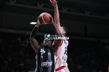 2024-06-06 - Awudu Abass (Bologna) during race 1 of the playoffs final game of the LBA Italian basketball championship Segafredo Virtus Bologna vs EA7 Emporio Armani Olimpia Milano at Segafredo Arena, Bologna, Italy, June 06, 2024 - photo Michele Nucci - RACE 1 FINAL / VIRTUS SEGAFREDO BOLOGNA VS EA7 EMPORIO ARMANI MILANO - ITALIAN SERIE A - BASKETBALL