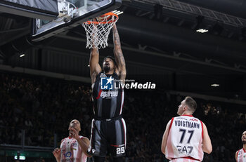 2024-06-08 - Jordan Mickey (Bologna) during race 2 of the playoffs final game of the LBA Italian basketball championship Segafredo Virtus Bologna vs EA7 Emporio Armani Olimpia Milano at Segafredo Arena, Bologna, Italy, June 08, 2024 - photo Michele Nucci - RACE 2 FINAL - VIRTUS SEGAFREDO BOLOGNA VS EA7 EMPORIO ARMANI MILANO - ITALIAN SERIE A - BASKETBALL