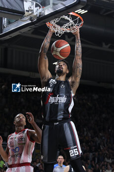 2024-06-08 - Jordan Mickey (Bologna) during race 2 of the playoffs final game of the LBA Italian basketball championship Segafredo Virtus Bologna vs EA7 Emporio Armani Olimpia Milano at Segafredo Arena, Bologna, Italy, June 08, 2024 - photo Michele Nucci - RACE 2 FINAL - VIRTUS SEGAFREDO BOLOGNA VS EA7 EMPORIO ARMANI MILANO - ITALIAN SERIE A - BASKETBALL