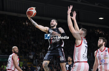 2024-06-08 - Isaia Cordinier (Bologna) during race 2 of the playoffs final game of the LBA Italian basketball championship Segafredo Virtus Bologna vs EA7 Emporio Armani Olimpia Milano at Segafredo Arena, Bologna, Italy, June 08, 2024 - photo Michele Nucci - RACE 2 FINAL - VIRTUS SEGAFREDO BOLOGNA VS EA7 EMPORIO ARMANI MILANO - ITALIAN SERIE A - BASKETBALL