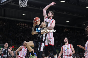 2024-06-08 - Iffe Lundberg (Bologna) during race 2 of the playoffs final game of the LBA Italian basketball championship Segafredo Virtus Bologna vs EA7 Emporio Armani Olimpia Milano at Segafredo Arena, Bologna, Italy, June 08, 2024 - photo Michele Nucci - RACE 2 FINAL - VIRTUS SEGAFREDO BOLOGNA VS EA7 EMPORIO ARMANI MILANO - ITALIAN SERIE A - BASKETBALL